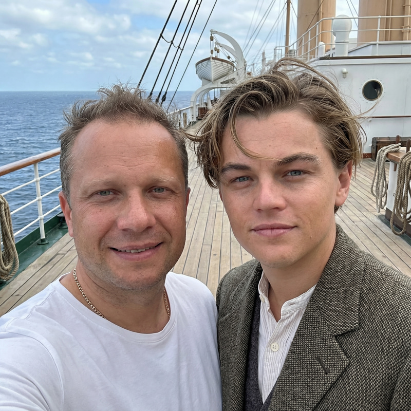 Selfie with Jack Dawson on Titanic's Deck