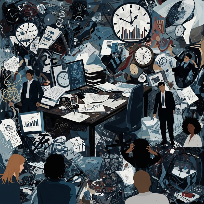 Workplace Anxiety Abstract Art - Symbolism of Stress Workplace Anxiety Abstract Art - Symbolism of Stress