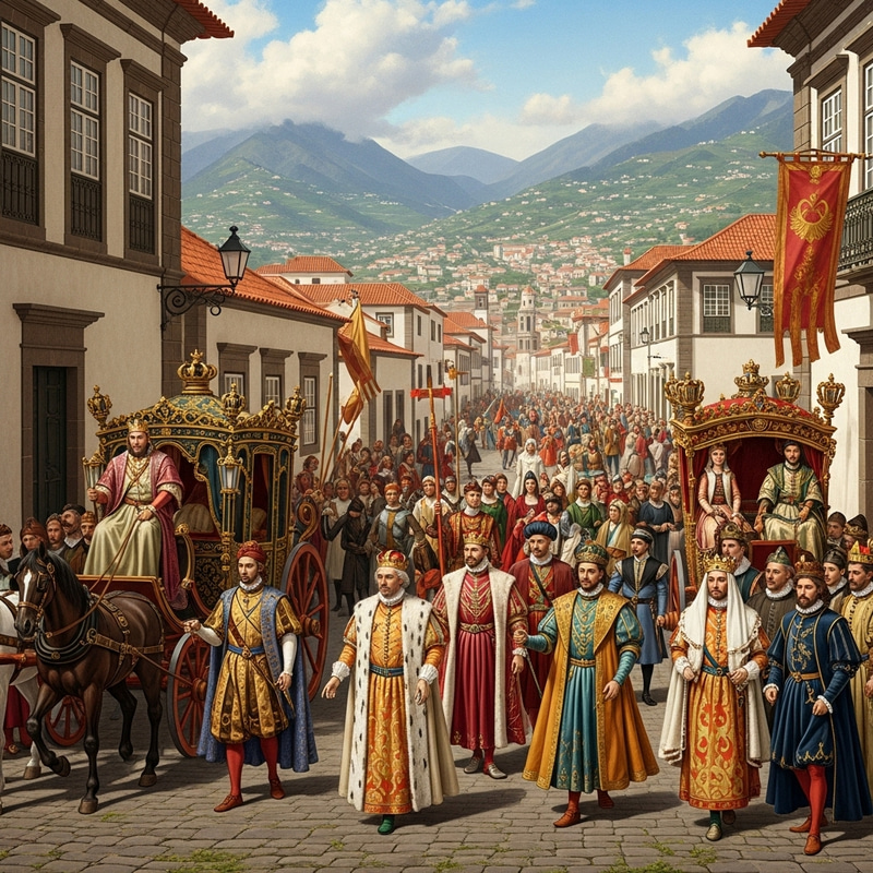 Royal Procession on the Island of Madeira, Renaissance Style