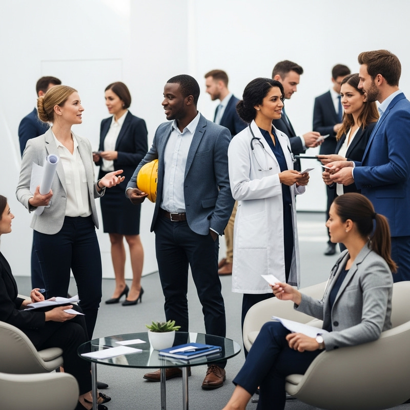 Professional Networking in Modern Minimalist Setting Professional Networking in Modern Minimalist Setting