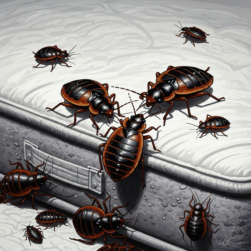 Captivating Abstract Expressionism with Bed Bugs Art
