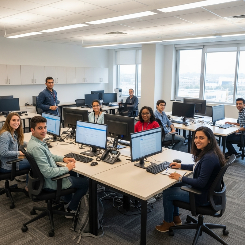 Spacious Workroom for 12 People with Advanced Tech Setup Spacious Workroom for 12 People with Advanced Tech Setup