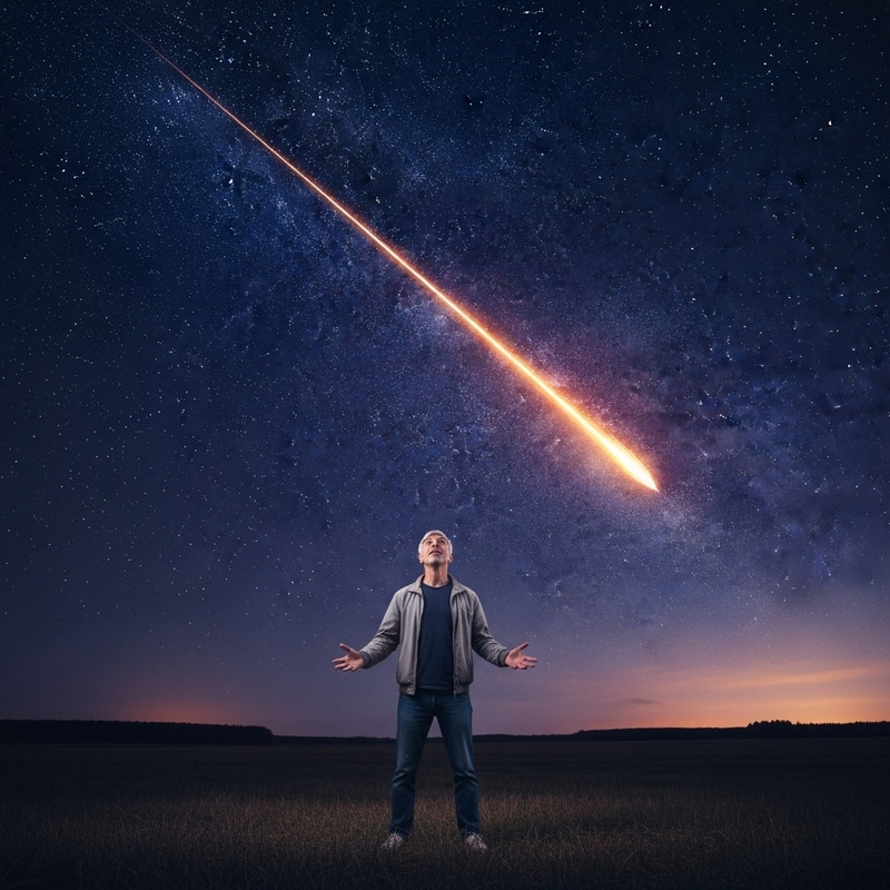 A Man's Mesmerizing Encounter with a Meteor