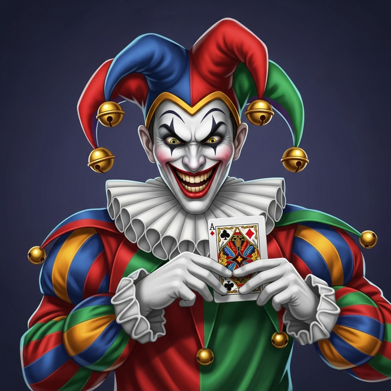 Vibrant Jester Illustration - Bold and Audacious Design