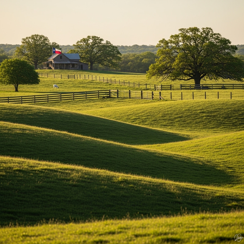 Picturesque 'Hills of Montgomery' Farmland with Lone Grazing Goat Picturesque 'Hills of Montgomery' Farmland with Lone Grazing Goat