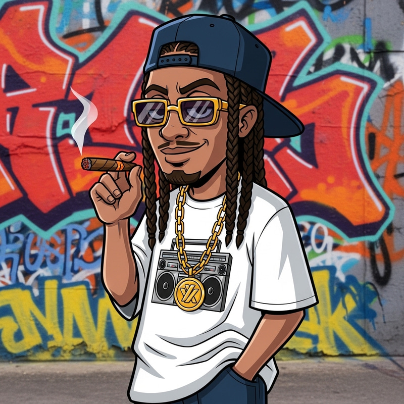 Cool Cartoon Mascot Inspired by Snoop Dog Cool Cartoon Mascot Inspired by Snoop Dog