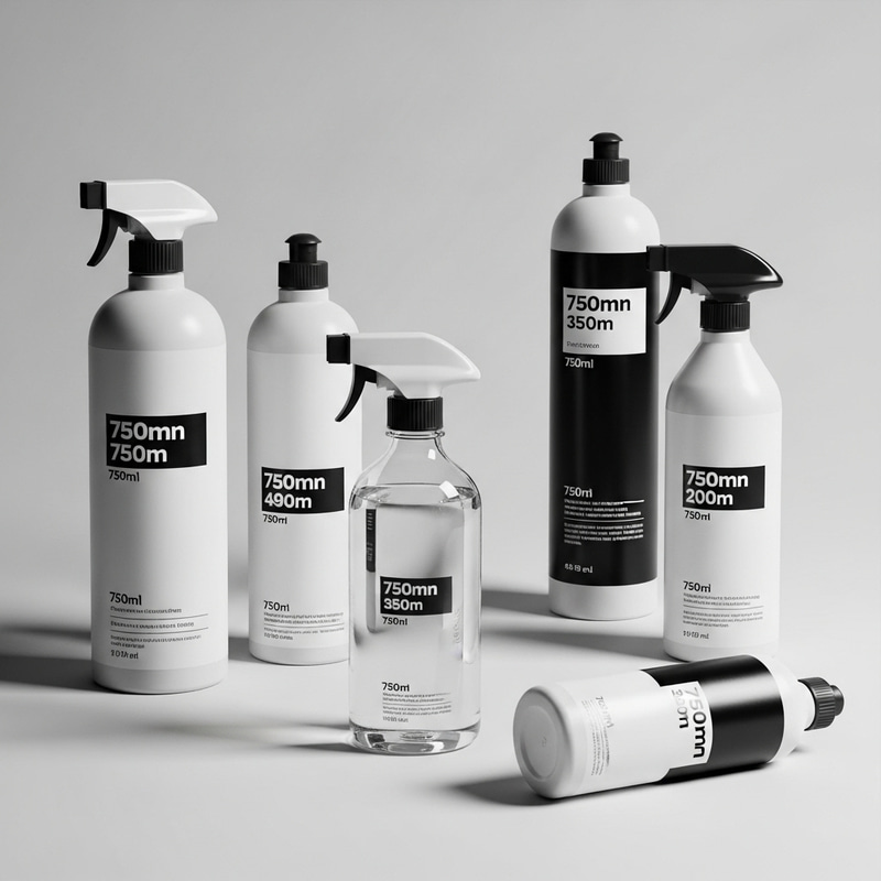 Sleek 750ml Cleaning Products | Minimalist Design & Fine Detail
