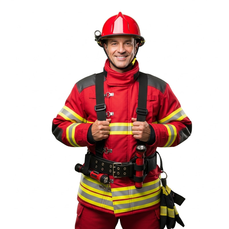 Xavi Hernández Firefighter Costume - Ready for Action Xavi Hernández Firefighter Costume - Ready for Action