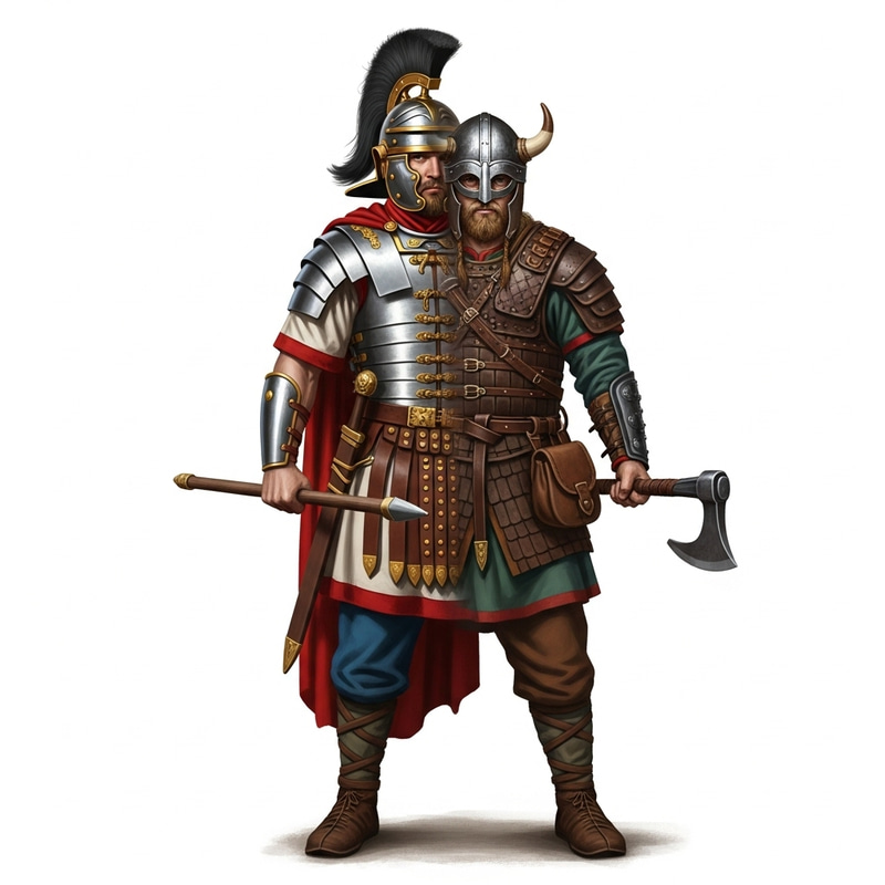 13th Century Empire Soldier: Roman Centurion-Viking Raider Hybrid 13th Century Empire Soldier: Roman Centurion-Viking Raider Hybrid