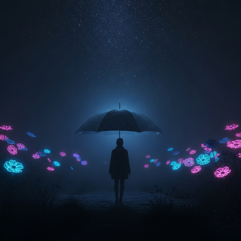 Mystical Loneliness in Blade Runner World | Neon Flowers & Stars Mystical Loneliness in Blade Runner World | Neon Flowers & Stars