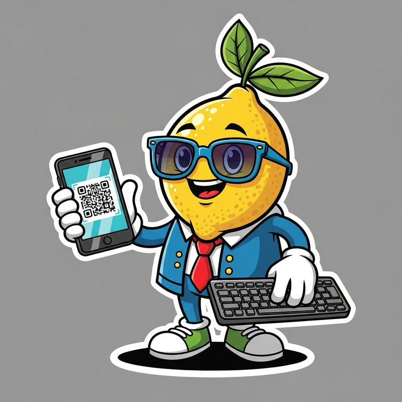 Cheerful Cartoon Lemon Character Sticker Design Cheerful Cartoon Lemon Character Sticker Design