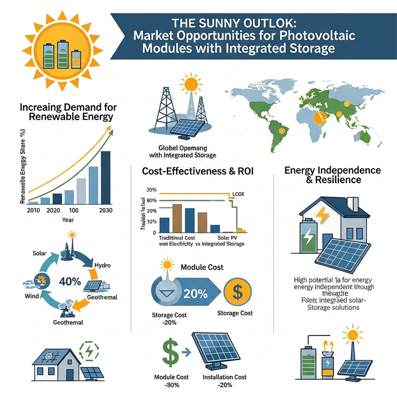 Maximizing Market Potential for Photovoltaic Modules with Integrated Storage