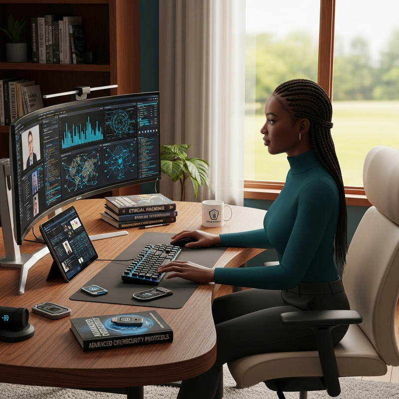 3D Image of Udu, African Female Executive Assistant | Cozy Remote Office 3D Image of Udu, African Female Executive Assistant | Cozy Remote Office