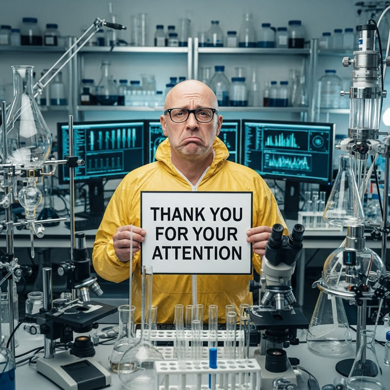 Intense Stare: Thank You for Your Attention | Laboratory Scene Intense Stare: Thank You for Your Attention | Laboratory Scene