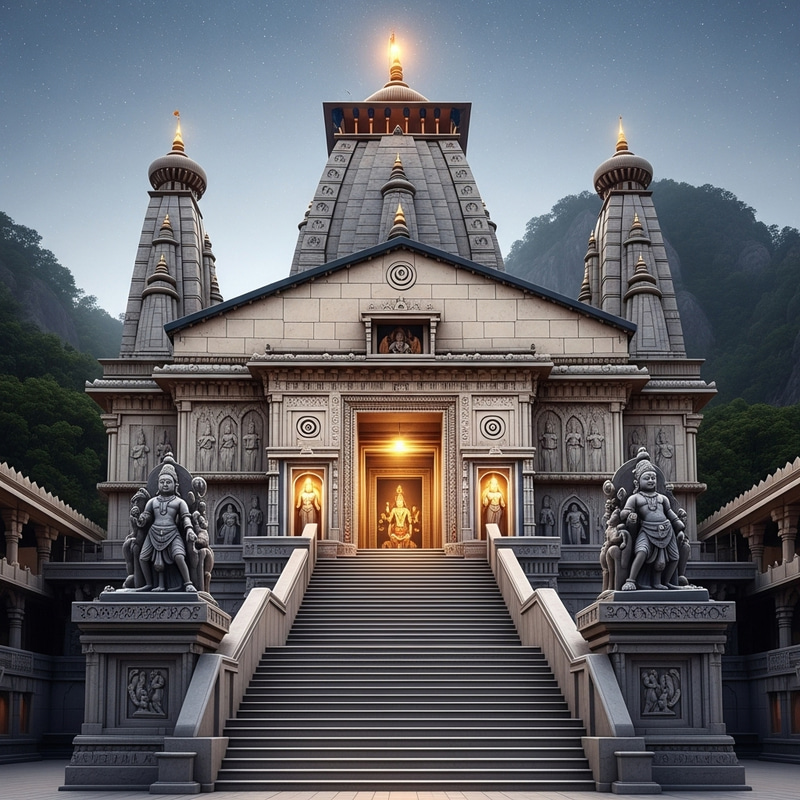 Serenity of Lord Shiva Temple in the Mountains Serenity of Lord Shiva Temple in the Mountains