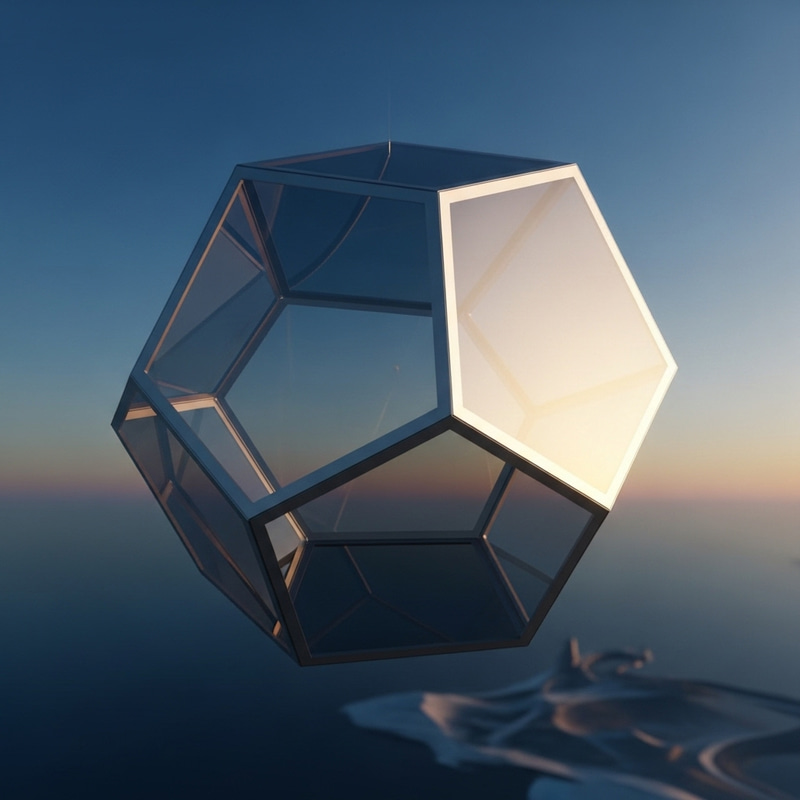 Futuristic Glass Icosahedron Art Installation | Symmetry & Scale