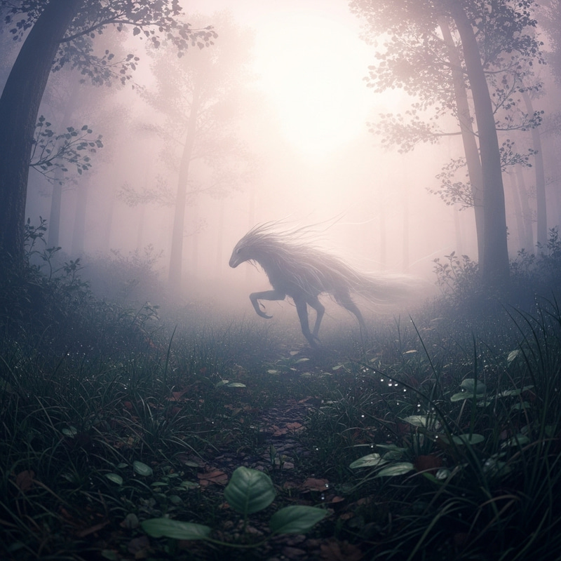 Mystical Creature in Dreamy Ethereal Landscapes Mystical Creature in Dreamy Ethereal Landscapes