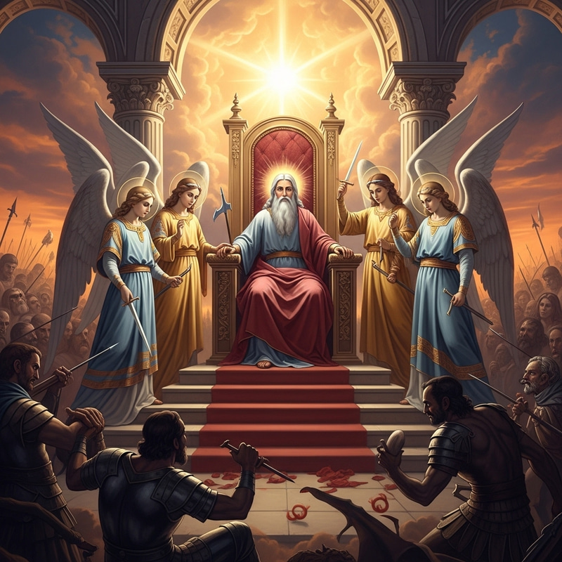 4 Archangels Defending God's Throne in Battle