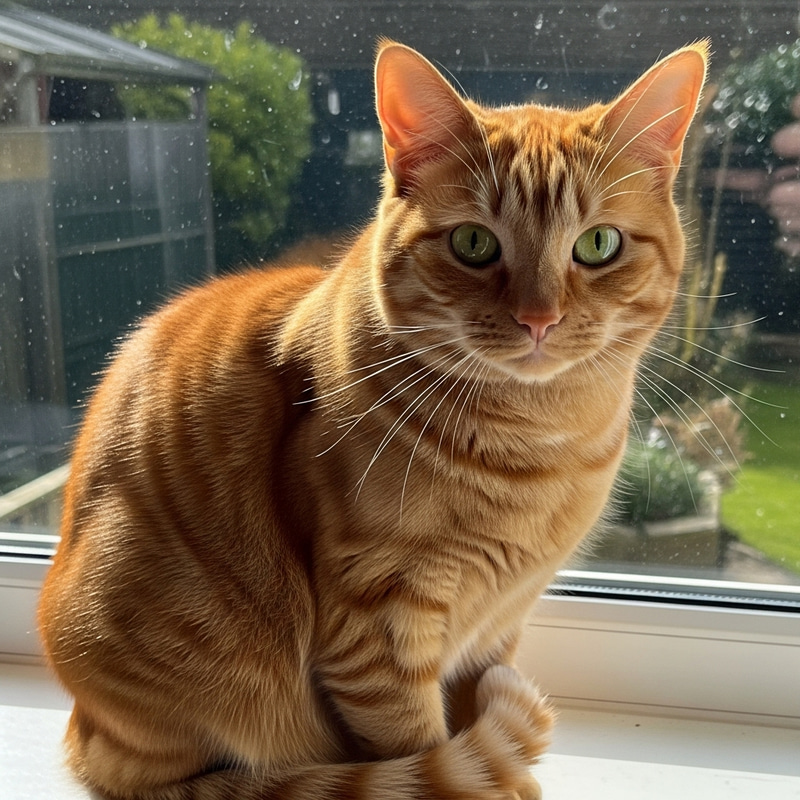 Stunning Orange Cat with Bright Green Eyes Stunning Orange Cat with Bright Green Eyes