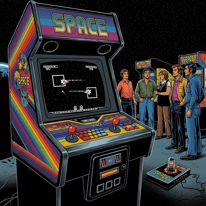 Classic 1971 Computer Space Game - Retro Arcade Fun