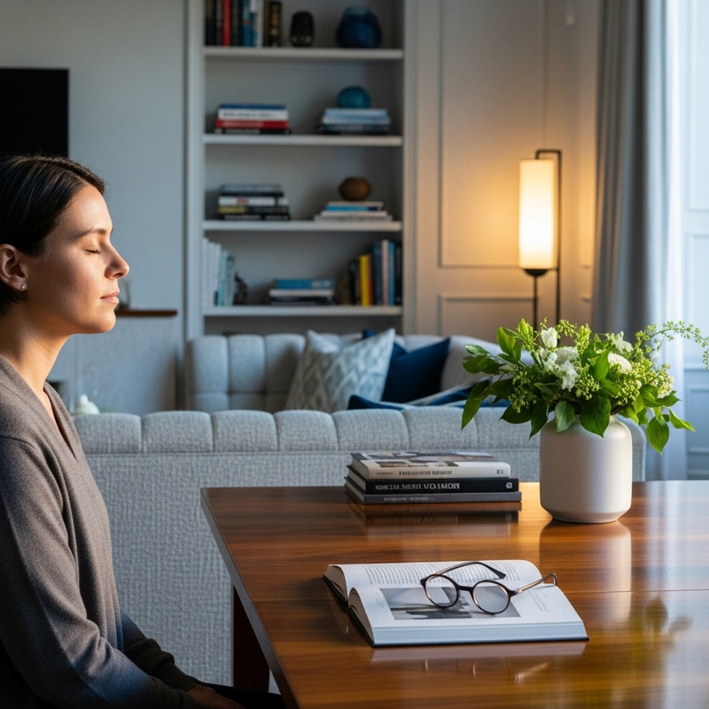 Relaxing Moments in an Upscale Living Room Relaxing Moments in an Upscale Living Room