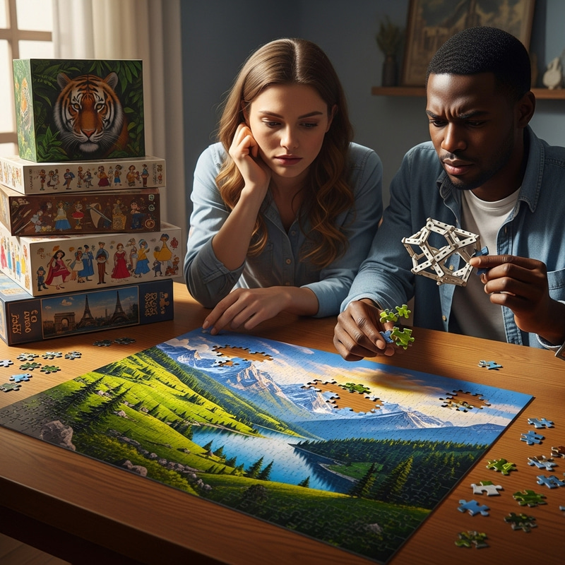 Intricate Puzzle Game Scene | Vibrant Colors, Wildlife & Monuments Intricate Puzzle Game Scene | Vibrant Colors, Wildlife & Monuments