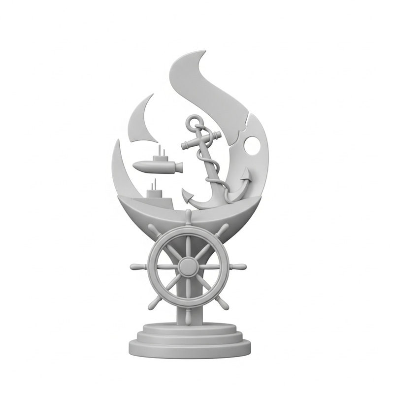 Minimalistic Maritime Trophy Design Minimalistic Maritime Trophy Design