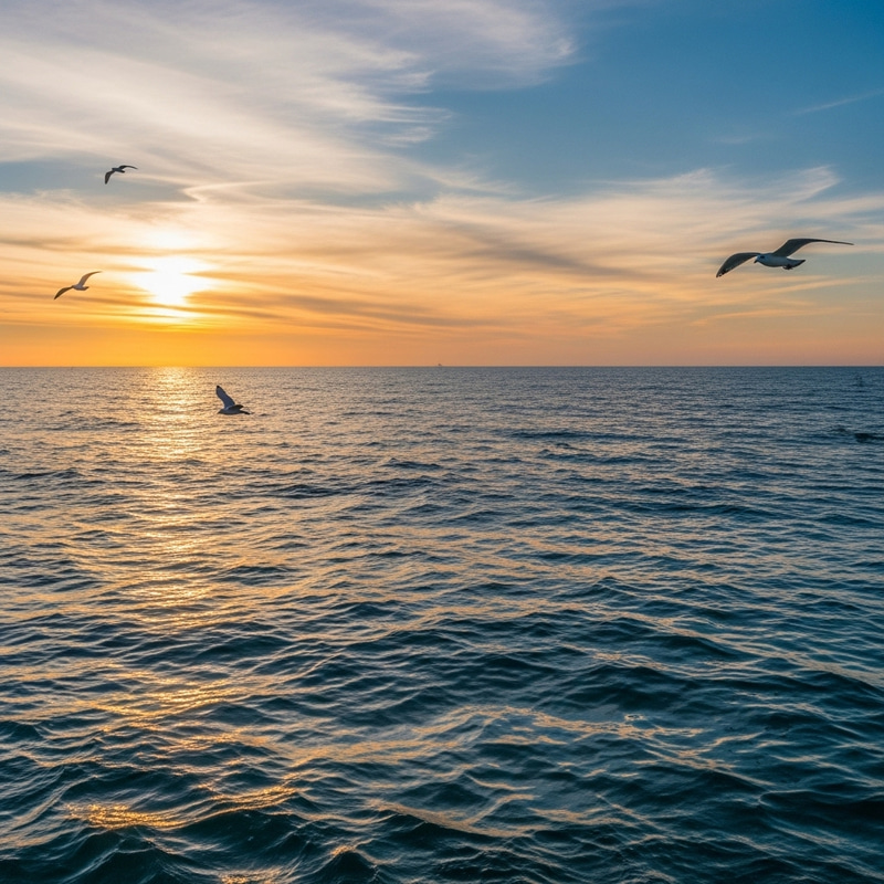 Stunning Sunset Seascape | Ocean Paradise View Stunning Sunset Seascape | Ocean Paradise View