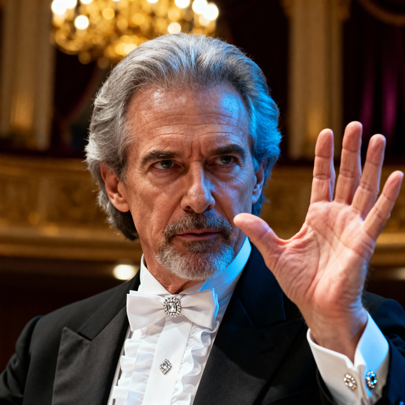 American Conductor Headshot - Strikingly Detailed American Conductor Headshot - Strikingly Detailed