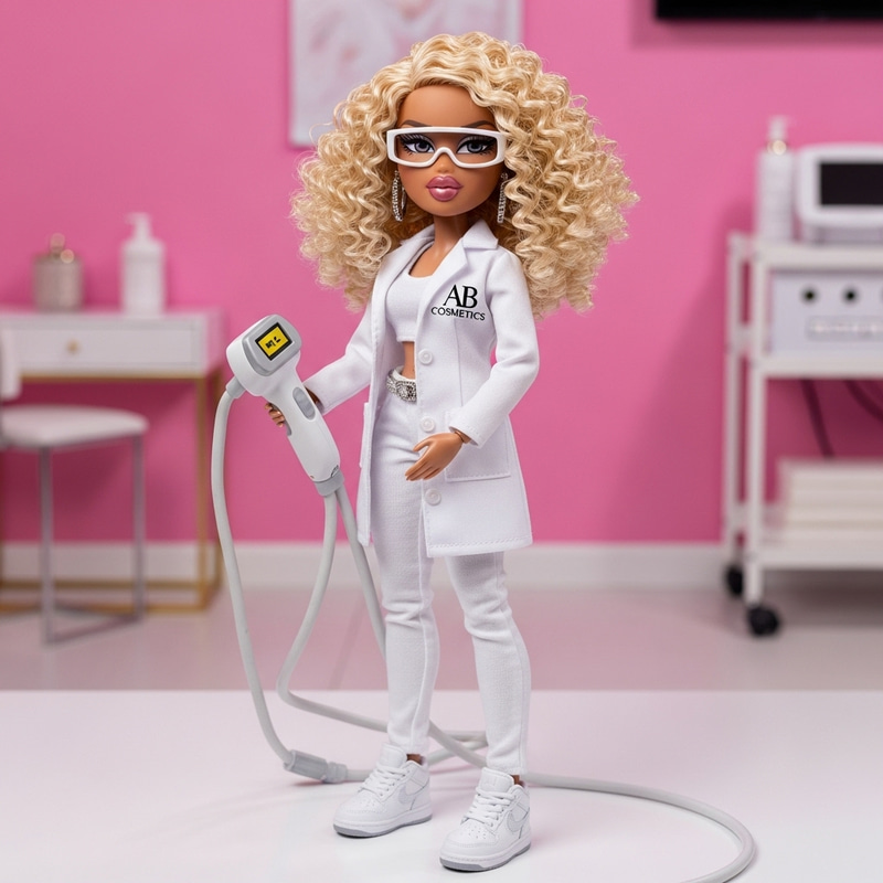 Ultra-Realistic Bratz Doll in a Doctor's Coat Ultra-Realistic Bratz Doll in a Doctor's Coat