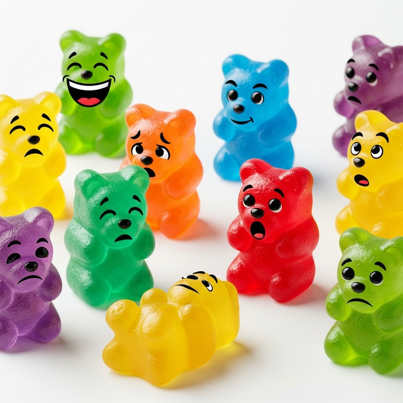 Colorful Gummy Faces: Expressive and Fun Gomitas Colorful Gummy Faces: Expressive and Fun Gomitas