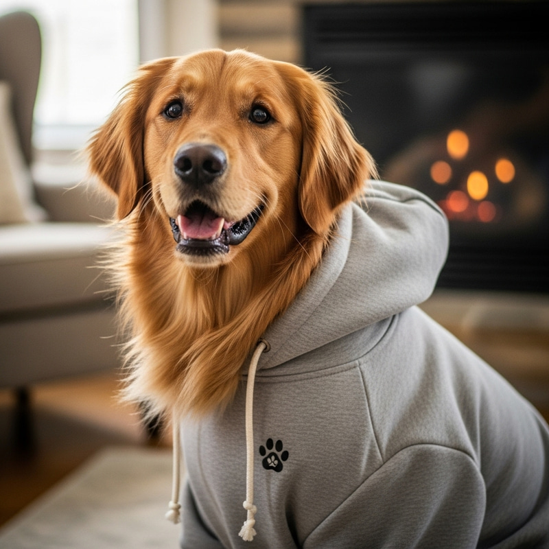 Dog in Hoodie - Stylish Canine Attire Dog in Hoodie - Stylish Canine Attire