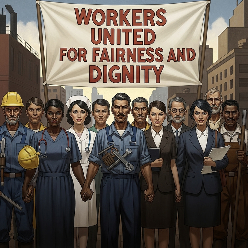 Labor Rights and Social Realism Depicting Diverse Workers Labor Rights and Social Realism Depicting Diverse Workers