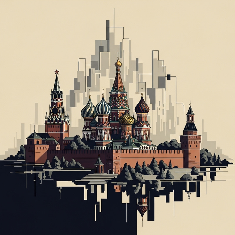 Geometric Moscow Kremlin | Political Agitation USSR Geometric Moscow Kremlin | Political Agitation USSR