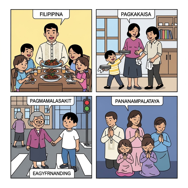 Filipino Values Comic Strip: Unity, Compassion, and Faith Filipino Values Comic Strip: Unity, Compassion, and Faith
