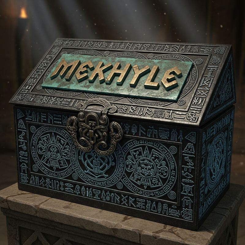 Mekhyle Box: Mystical Ancient Artifact with Intricate Designs