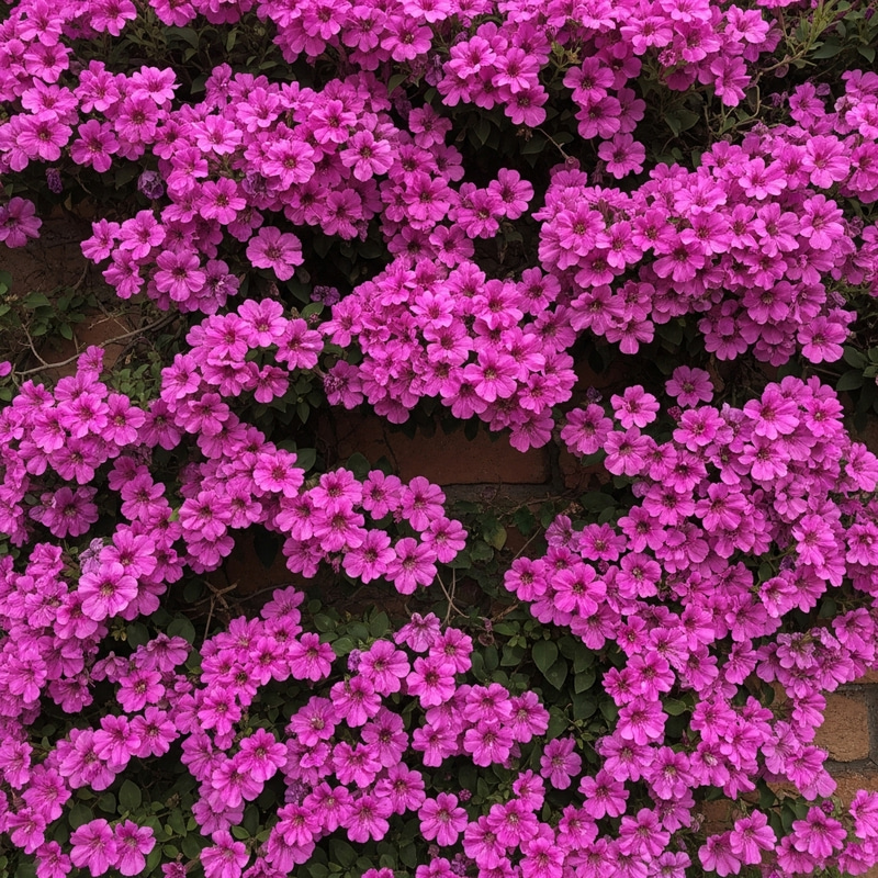 Abundant Purple Pink Flowers Wall - Enchanting Bloom Abundant Purple Pink Flowers Wall - Enchanting Bloom