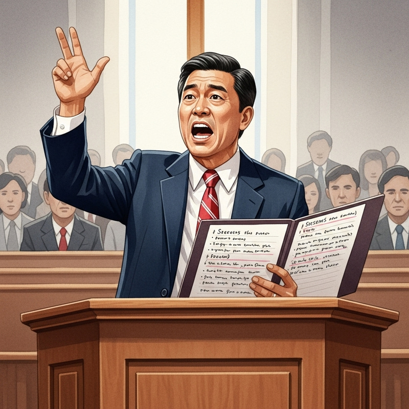 Passionate Preacher with Preaching Notes in Church Passionate Preacher with Preaching Notes in Church