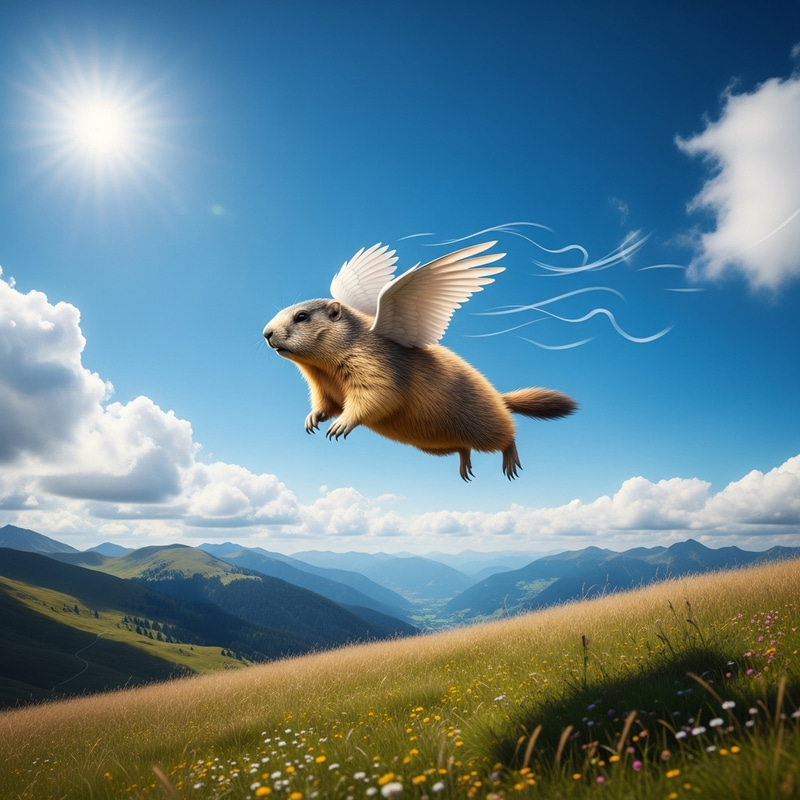 Flying Marmot: Graceful Manifestation of Wind Essence Flying Marmot: Graceful Manifestation of Wind Essence