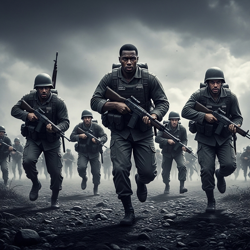 Epic Black and White War Photography | Soldiers in Action, Canon EOS-1D X Mark II