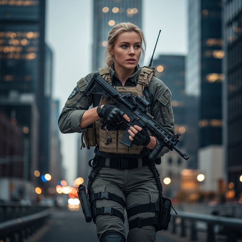 Blond Female Special Forces Operative in Urban Environment | Advanced Tactics Blond Female Special Forces Operative in Urban Environment | Advanced Tactics