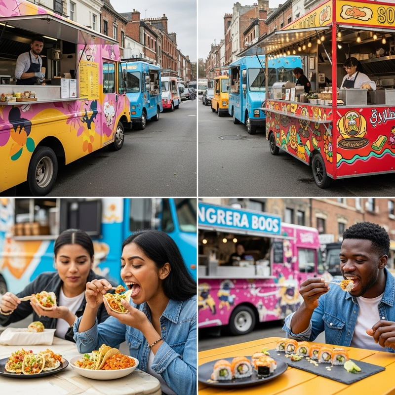 Vibrant Multicultural Street Food Haven Vibrant Multicultural Street Food Haven