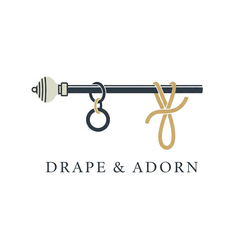 Curtain Accessories Logo Design | Elegant Home Decor Theme Curtain Accessories Logo Design | Elegant Home Decor Theme
