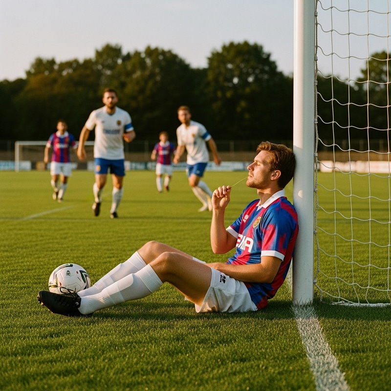 Lazy Soccer Player Lounging at Sunset | Vision3 500 Film Lazy Soccer Player Lounging at Sunset | Vision3 500 Film