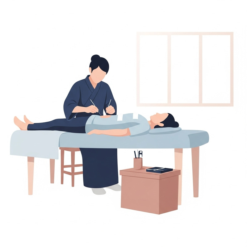 Minimalistic Japanese Acupuncture Scene Art Minimalistic Japanese Acupuncture Scene Art