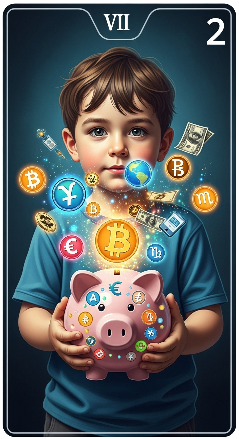 Young Boy With Global Piggy Bank | Growth & Learning Symbolism Young Boy With Global Piggy Bank | Growth & Learning Symbolism