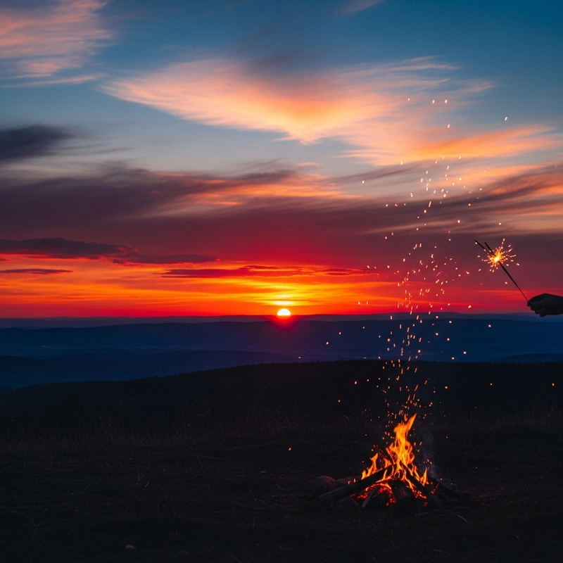 Sparkling Sunset Landscape - Tranquil Beauty Sparkling Sunset Landscape - Tranquil Beauty