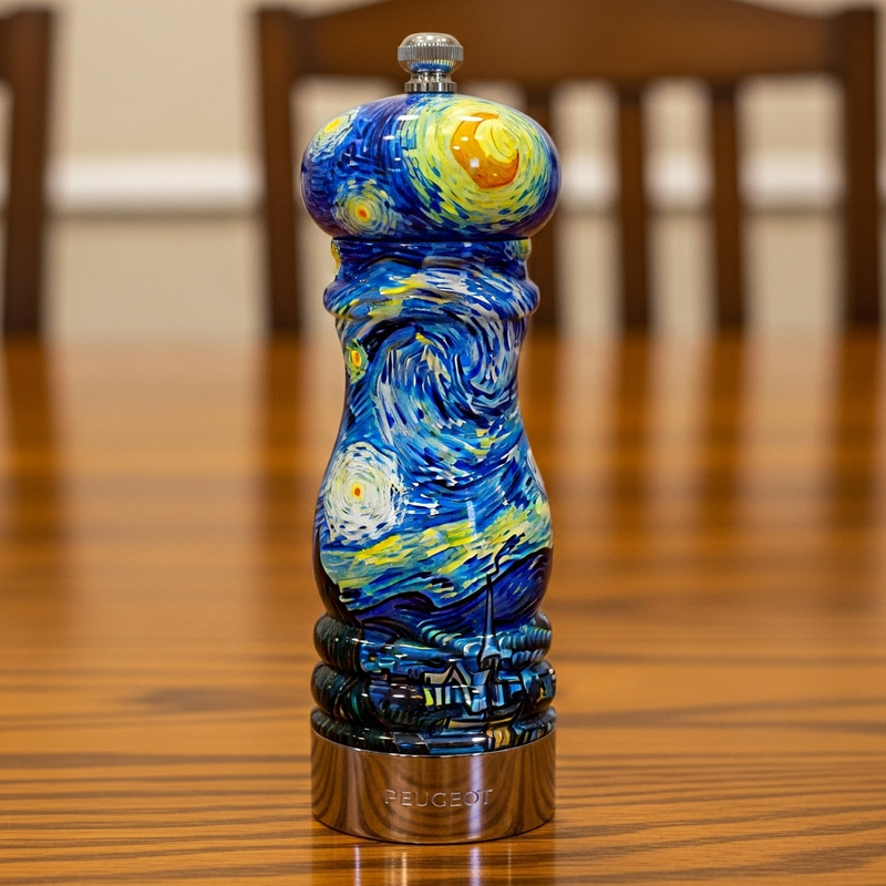 Peugeot Peppermill Vangogh-inspired Abstract Colorie