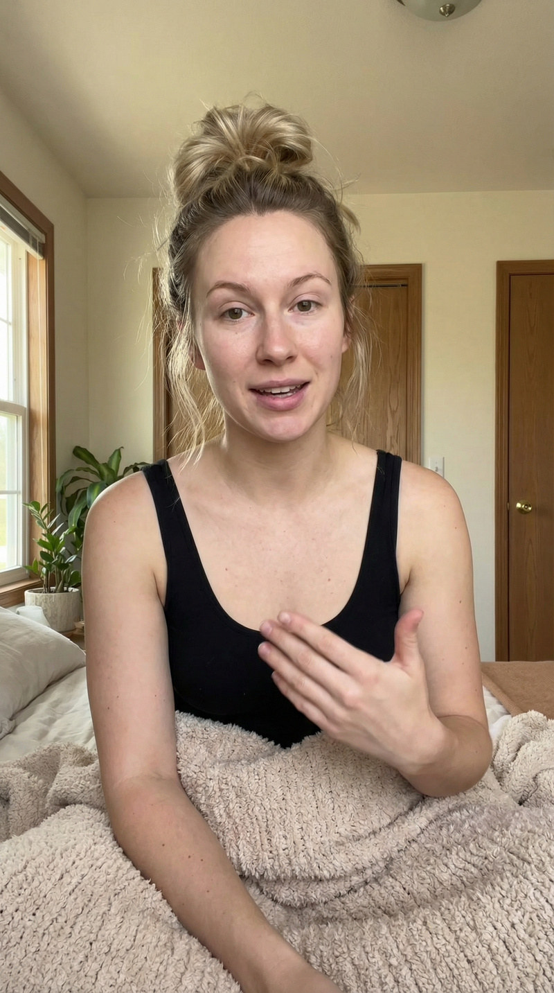 Cozy Bedroom Photo of a Relaxed Woman