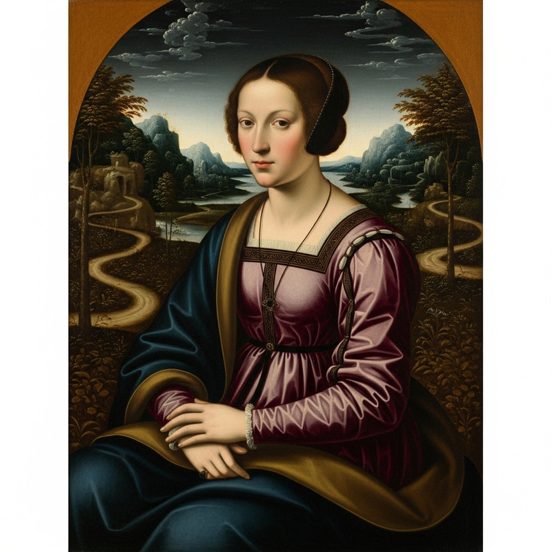 Mona Lisa - Iconic Renaissance Portrait on Poplar Panel Mona Lisa - Iconic Renaissance Portrait on Poplar Panel